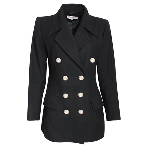 yves saint laurent pea coat|Double.